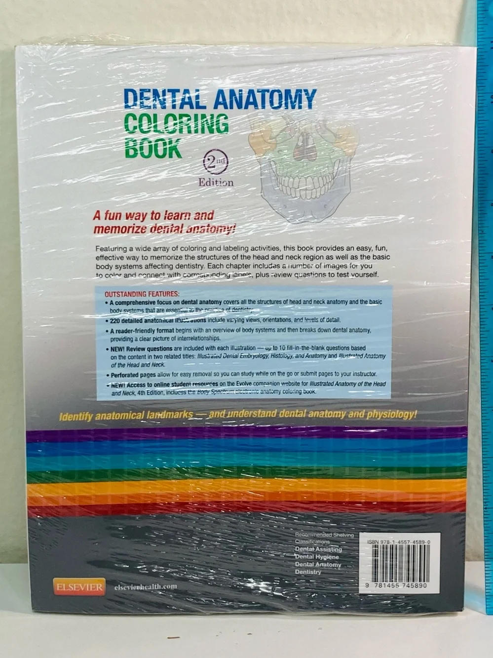 NWT Dental Anatomy Coloring Text Book by Elsevier 2nd Edition
